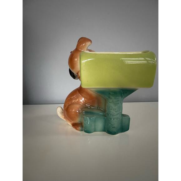 Vintage 1950s Dog Mailbox HEAVY Ceramic Planter made by Royal Copley COLLECTIBLE - Picture 4 of 7